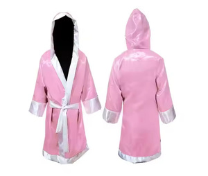 2025 Conception personnalisée Robe de boxe avec capuche pour match de boxe Prix bon marché Robe de boxe avec logo de couleur personnalisé - Product Image 4