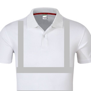 Contrast Security Reflective Polo <b>Shirt</b> Breathable Bird Eye Fabric Fashion Safety Work <b>T</b>-<b>Shirt</b> Water-Proof Made Polyester Cotton - Product Image 2