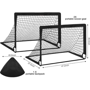 OEM/ODM Set di 2 Porte da Calcio Portatili in Metallo per Bambini, per Allenamento in Giardino, Interno/Esterno, con Borsa per il Trasporto - Product Image 4
