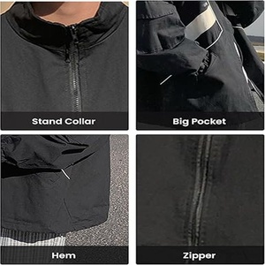 เสื้อแจ็คเก็ตกันลมกันน้ำสำหรับฤดูหนาวแบบมีฮู้ด คุณภาพดี สินค้าขายดี แห้งเร็ว เหมาะสำหรับวิ่งและกันฝน สำหรับผู้ชาย - Product Image 6