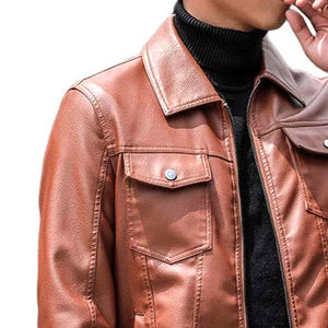 Vente chaude nouvelle mode hommes hiver Biker veste en cuir-haute qualité léger imperméable coupe-vent pas cher prix - Product Image 3