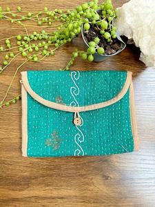 กระเป๋าสตางค์แบบมินิมอลกระเป๋าใส่เหรียญทำจากผ้าฝ้ายแบบมีซิปปิดสองชั้นทำด้วยมือ - Product Image 3