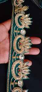 Indian Exporter's Handmade Heavy <b>Beaded</b> Lace Trimmings for Suit & Dupatta Decoration on Sale <b>Beaded</b> <b>Trims</b> - Product Image 4