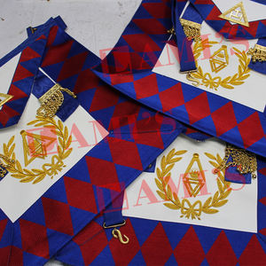 Delantal de gran rango de Arco Real masónico de calidad superior Delantal de Regalia masónico de cuero de piel de cordero genuino - Product Image 4