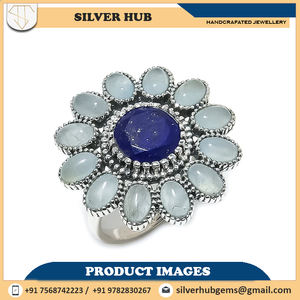 แหวนเพชรเม็ดเล็กสีโรสควอตซ์และโกเมน925แข็งสีเงินสเตอร์ลิงเครื่องประดับอัญมณีขายส่ง - Product Image 4