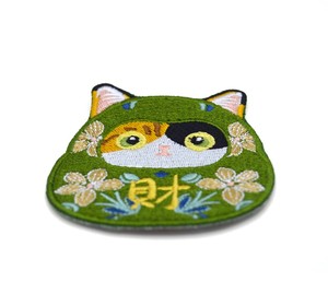 Parches Bordados de Fieltro con Logotipo de Cabeza de Gato Personalizados para Prendas - Product Image 4