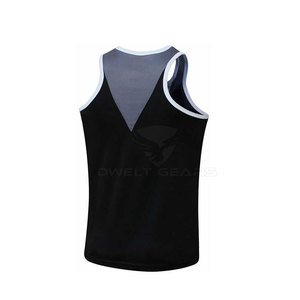 Gilet de boxe sans manches en coton pour hommes, respirant, décontracté, sans couture, pour l'entraînement sportif, avec logo personnalisé, produit OEM - Product Image 4