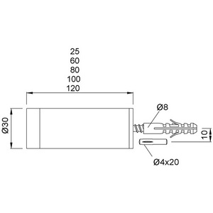 Protector de Pared de Acero Inoxidable 2070 con Acabado Mate de 60 mm de Longitud por KWS - Product Image 3