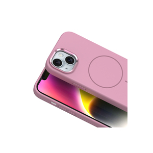 Coque en silicone gris lavande compatible MagSafe pour iPhone 14, protection avec cadre métallique pour l'appareil photo, modèle 7 Plus - Product Image 4