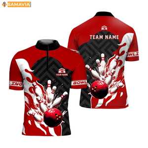 Camisetas de bolos personalizadas de SAMAVIA con diseño de nombre de equipo para clubes, camisetas ligeras de rendimiento para ropa de la Liga de EE. UU. - Product Image 3