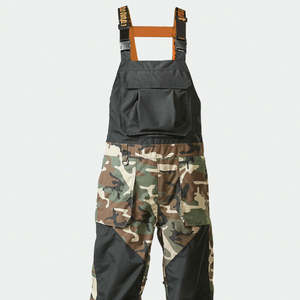 Pantalon à bretelles de ski isolé de haute qualité pour hommes personnalisé hiver extérieur camouflage conception vêtements de snowboard imperméable respirant coupe-vent - Product Image 3