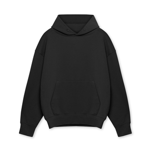 Sweats à capuche en coton éponge français double couche personnalisés poids lourd pour la conception d'impression bouffante Streetwear pour la saison d'hiver recadrée à capuche - Product Image 3