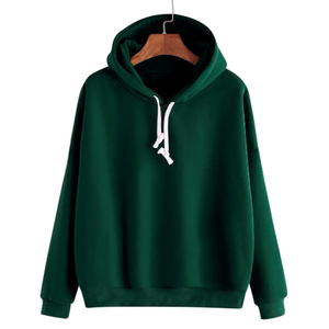 Sweat-shirt et sweat à capuche unisexe surdimensionné en coton mélangé respirant avec fermeture éclair et poches, idéal pour l'hiver - Product Image 5