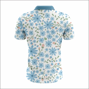 OEM Logo Personnalisé Imprimé Floral Polo De Golf Hommes Polyester Maillot Respirant Décontracté À Manches Courtes Plus La Taille Hawaii Poloshirts - Product Image 6