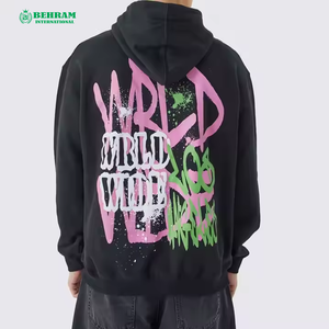 Sweat à capuche pull-over avec logo personnalisé pour hommes sweats à capuche en polaire personnalisés sans ficelle unisexe en mousse DTG sérigraphie pour l'hiver - Product Image 5