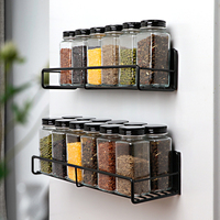 Lot de 2 ou 4 supports magnétiques mobiles pour épices, organisateur d'épices, étagère de réfrigérateur, support mural magnétique pour épices pour réfrigérateur