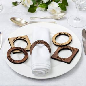 Anillos de Servilleta de Metal Elegantes con Artesanía de Primera Calidad, Decoración Ecológica para Mesa de Comedor para Bodas y Fiestas - Product Image 4