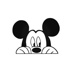 Topolino che sbircia 30X21 Cm adesivo della parete del computer portatile della motocicletta dell'automobile