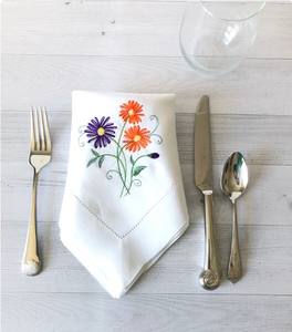 Servilletas de Tela Bordadas de Algodón, Fabricante OEM, Proveedor de Servilletas Absorbentes para Navidad, Bodas, Fiestas, Cocina y Comedor - Product Image 6