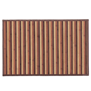 Tappeto da cucina in bambù 60x90 cm antiscivolo resistente alle macchie impermeabile per cucina bagno sala da pranzo-marrone - Product Image 1