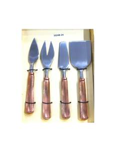 Ensemble de fromage de luxe à manche en cuivre en acier inoxydable avec poignée de luxe faite à la main Couverts à fromage Vaisselle de haute qualité - Product Image 1