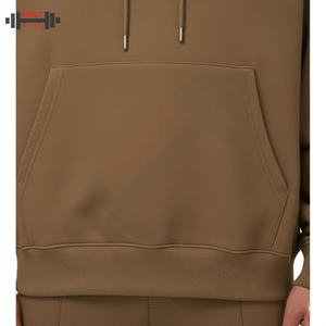 Ensemble de survêtement pour homme en molleton épais de 350 g, sweat à capuche oversize zippé et pantalon de jogging à jambe large, couleurs unies, luxe - Product Image 5
