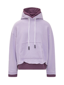 Sweat à capuche en coton mélangé Unisex Basics OEM Pull lourd uni à épaules tombantes Polaire sweat à capuche personnalisé - Product Image 2