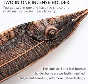 Quemador de Incienso Religioso de Latón con Diseño de Hoja, Decoración para el Hogar y la Oficina con Diseño Personalizado para Uso Regular - Product Image 4