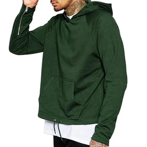 Sweat à capuche zippé et pull respirant doublé polaire pour homme en coton/bambou/polyester, coupe classique - Product Image 2