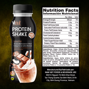 Proteína Milk Shake Chocolate 350ml Bebida 24 botellas de cartón botella para mascotas 15 gramos Proteína Sin azúcar OEM ODM Etiqueta privada - Product Image 3