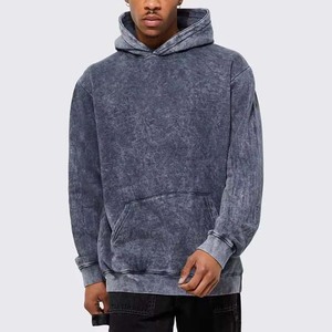 Sweat-shirt pour homme, streetwear, hip-hop, délavé à l'acide, imprimé de strass délavé au soleil, couleurs personnalisées - Product Image 1