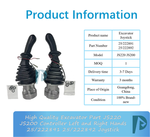 Pièce d'excavatrice de haute qualité JS220 JS200, contrôleur gauche et droit 25/222891 25/222892, joystick - Product Image 3