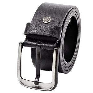 Boucle ardillon Jeans taille ceinture élastique hommes cuir de vachette véritable ceintures Design de luxe boucle ceinture mâle - Product Image 1