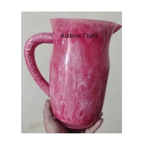 Meilleure vente pichet et cruche d'eau en résine fabriqué à la main écologique anti-fuite emballage de boîte-cadeau de conception de texture de marbre unique - Product Image 4