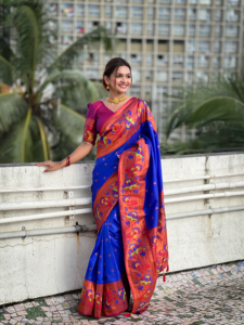 Beau Saree En Soie Avec Zari Tissage Meenakari Design - Product Image 4