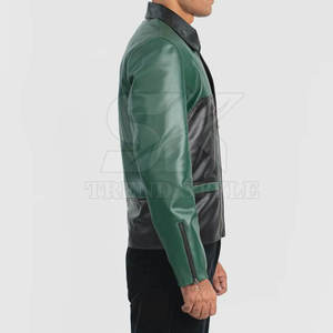 Chaqueta de Cuero para Hombre, Diseño de Dos Tonos, Fabricación Premium, Chaqueta de Cuero Elegante, Chaqueta de Cuero Moderna con Diseño de Dos Tonos - Product Image 2
