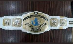 Ceinture de championnat de lutte poids lourd intercontinentale OEM ceinture en cuir blanc adulte 2MM laiton - Product Image 2