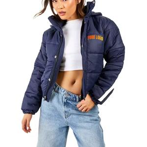 Chaquetas Acolchadas de Invierno para Mujer, Tejidas, Transpirables, Rellenas de Algodón, de Alta Calidad, con Logotipo Personalizado, para Exteriores - Product Image 4