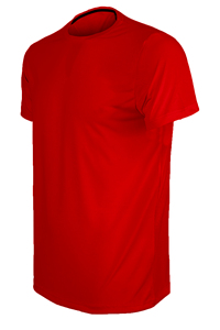 เสื้อยืดคอกลมผู้ชาย 140 แกรม ผ้าไมโครเพส 100% สีแดง - Product Image 4