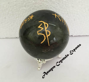 Sphère Reiki Gravée Obsidienne Noire Pierres Précieuses Dernières Boules d'agate de qualité supérieure Vente en gros Achetez en ligne chez Amayra Crystals Exports - Product Image 3