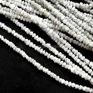 Cuentas de Diamante Natural Blanco Grande Sin Cortar de 3-4.5mm, Cuentas de Diamante Sueltas Genuinas, Hilo de 16 Pulgadas para Fabricación de Joyería al por Mayor - Product Image 5