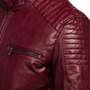 Blouson de motocyclette Baseball Letterman pour homme Blouson Bomber en cuir PU brodé sur mesure Varsiti Nouveau blouson en cuir - Product Image 5