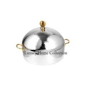 ฝาครอบด้านบนสุดเป็นรูปนกหม้อปรุงอาหารมีลักษณะสวยงามเงาสีเงินตกแต่งห้องครัว - Product Image 2