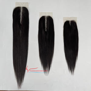 Cabello Remy vietnamita más vendido, materia prima de alta calidad, cierre de encaje sedoso, estilo de onda Frontal, paquete de encaje HD, cabello Thanh - Product Image 2
