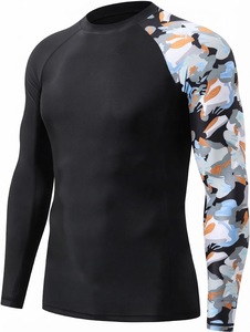 For Logo Custom Men's MMA Rash Guard Spandex Polyester Full Sleeve Quick Dry Jiu Jitsu BJJ <b>Boxing</b> Gym Swimming T-<b>Shirt</b> - Product Image 6