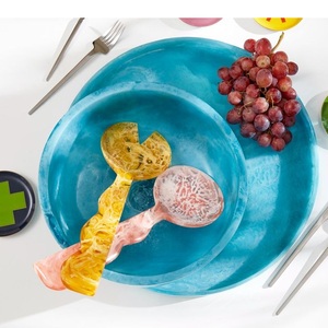 Cuenco de Chocolate de resina epoxi de ágata Ramadán Eid, diseño japonés moderno, impermeable, modelado a mano, tamaño personalizable/Color, artesanía de Dios - Product Image 1