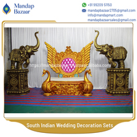 Set furnitur Dekorasi pernikahan, perlengkapan dekorasi pernikahan India Selatan tradisional mewah dan cantik