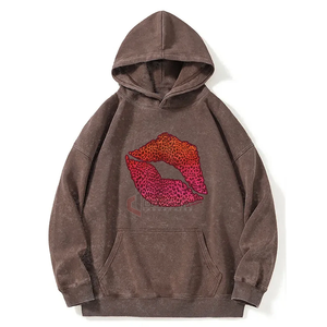 Sweat à capuche surdimensionné avec logo personnalisé poids lourd 100% coton éponge française épais Vintage en détresse soleil délavé Boxy Fit sweat à capuche délavé à l'acide - Product Image 4