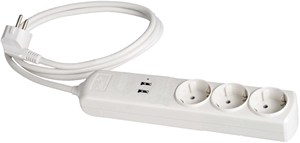 Multipresa 3 prese + 2 USB con cavo da 1,5m. Serie 8000 (Solera 8013USB) - Product Image 1