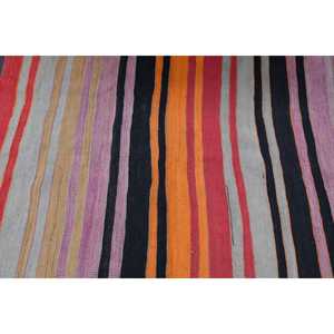3.6x12.9 ft Vintage Turkish Rug, <b>Runner</b> Rug, Kilim <b>Red</b> Wool Rug - Product Image 5